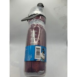 O2COOL Mist N Sip Water Bottle Football Design Spray Cool Drink 20oz